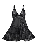 Soft Lace Babydoll With Thong - 2 litir