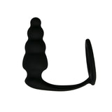 Cock Ring With Ribbed Anal Plug